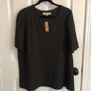 Loft blouse with puff sleeve